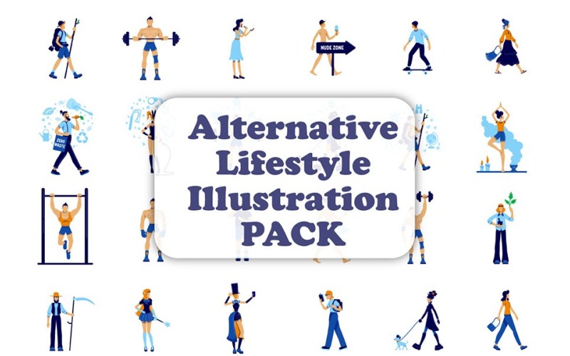 Alternative Lifestyle Illustration Bundle