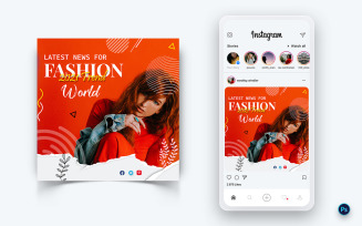 Fashion Sale Promotion Social Media Post Design Template-24
