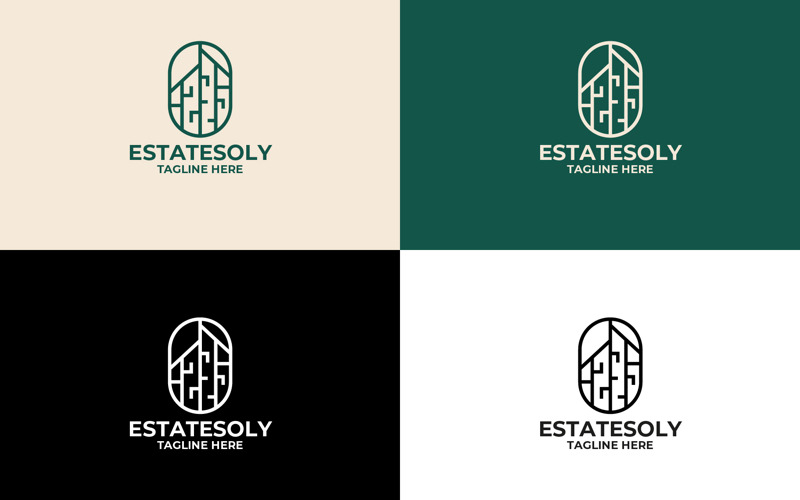 Real Estate Solution Logo Logo Template