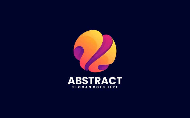 Abstract Circle Gradient Colorful Logo Design Logo Template