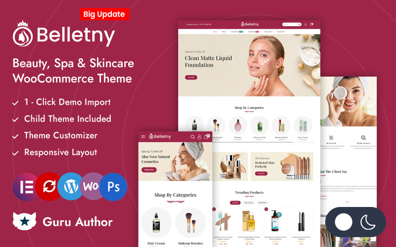 Belletny - Beauty, Cosmetics and Skincare Store Elementor WooCommerce Responsive Theme WooCommerce Theme