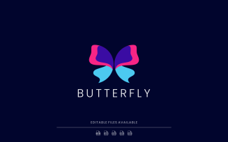 Butterfly Color Logo Design
