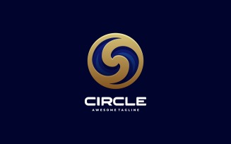 Circle Gold Gradient Logo