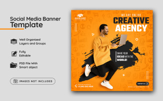 Creative Agency Business Social Media Banner Template