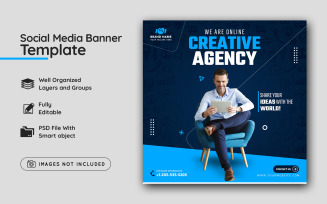 Creative Business Agency Social Media Banner Template