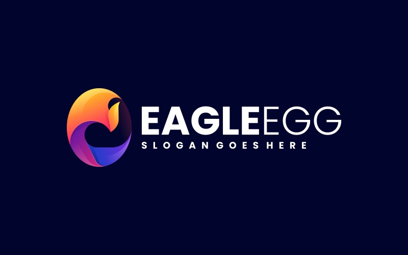 Eagle Egg Gradient Colorful Logo Logo Template