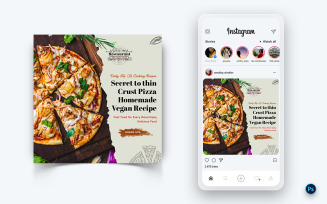 Food and Restaurant Social Media Post Design Template-17