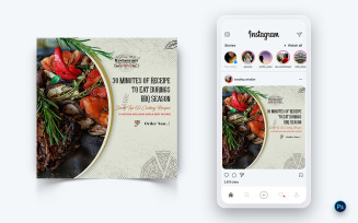 Food and Restaurant Social Media Post Design Template-19