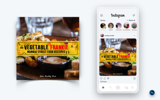 Food and Restaurant Social Media Post Design Template-21