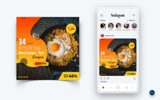 Food and Restaurant Social Media Post Design Template-23
