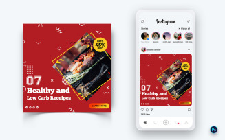 Food and Restaurant Social Media Post Design Template-24