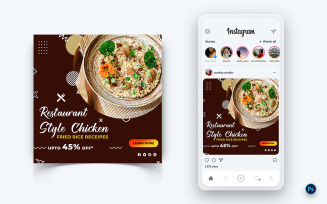 Food and Restaurant Social Media Post Design Template-25