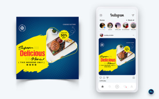 Food and Restaurant Social Media Post Design Template-27