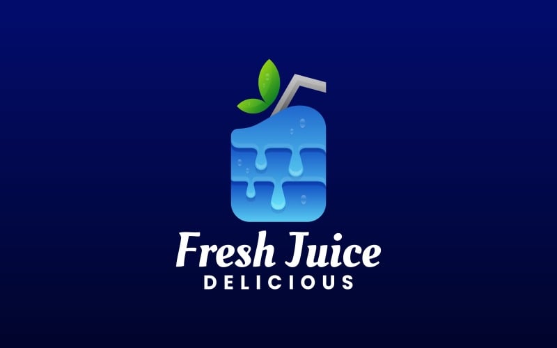 Fresh Juice Gradient Logo Style Logo Template