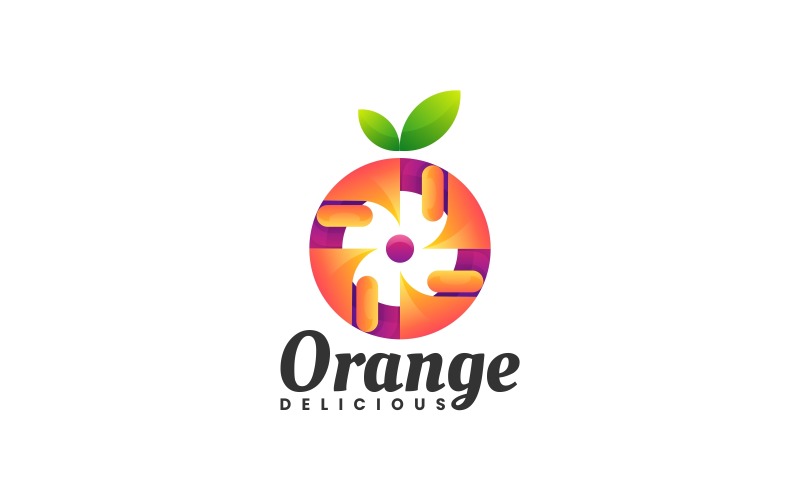 Orange Gradient Colorful Logo Template
