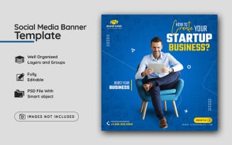 Startup Business Social Media Banner Template