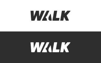 Walk Lettermark Logo Template