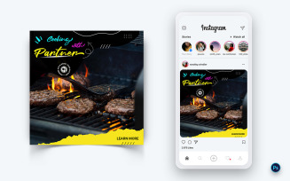 Food and Restaurant Social Media Post Design Template-29