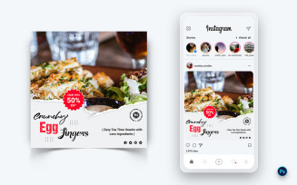 Food and Restaurant Social Media Post Design Template-30
