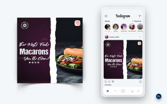 Food and Restaurant Social Media Post Design Template-36