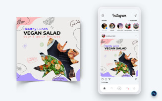Food and Restaurant Social Media Post Design Template-38