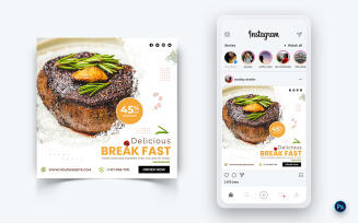 Food and Restaurant Social Media Post Design Template-50