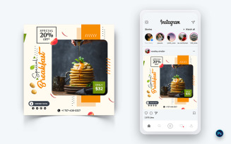 Food and Restaurant Social Media Post Design Template-55