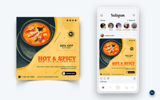 Food and Restaurant Social Media Post Design Template-56