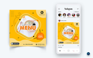 Food and Restaurant Social Media Post Design Template-58