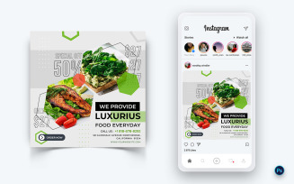 Food and Restaurant Social Media Post Design Template-59