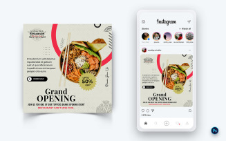 Food and Restaurant Social Media Post Design Template-64
