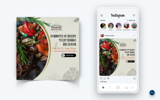 Food and Restaurant Social Media Post Design Template-66