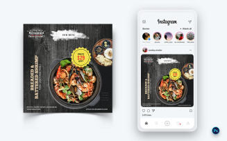 Food and Restaurant Social Media Post Design Template-68