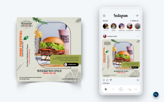Food and Restaurant Social Media Post Design Template-70