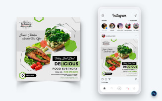 Food and Restaurant Social Media Post Design Template-73