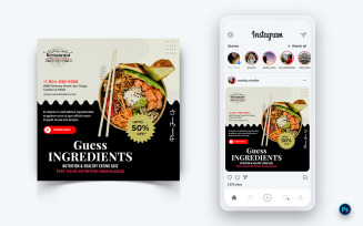 Food and Restaurant Social Media Post Design Template-74