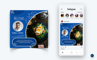 Food and Restaurant Social Media Post Design Template-79