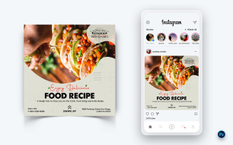 Food and Restaurant Social Media Post Design Template-81
