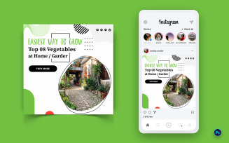 Gardening Social Media Post Design Template-01