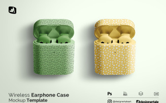 Wireless Earphone Case Mockup