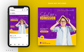 College And School Admission Social Media Post Banner Template