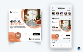 Interior Design and Furniture Social Media Post Design Template-01