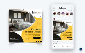 Interior Design and Furniture Social Media Post Design Template-12