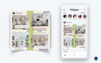 Interior Design and Furniture Social Media Post Design Template-28
