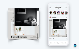 Interior Design and Furniture Social Media Post Design Template-40