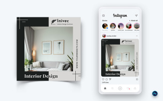 Interior Design and Furniture Social Media Post Design Template-41