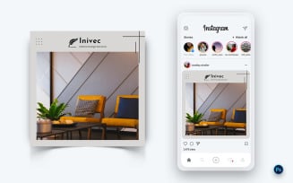 Interior Design and Furniture Social Media Post Design Template-46