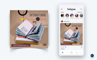 International Childrens Book Day Social Media Post Design Template-09