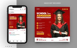 School Education Admission Social Media Post Banner Template