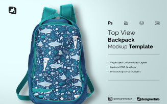 Top View Backpack Mockup Template